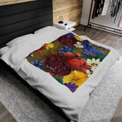 Dreamy Floral Velveteen Plush Blanket
