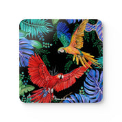 Rainforest Beauties Corkwood Coaster Set