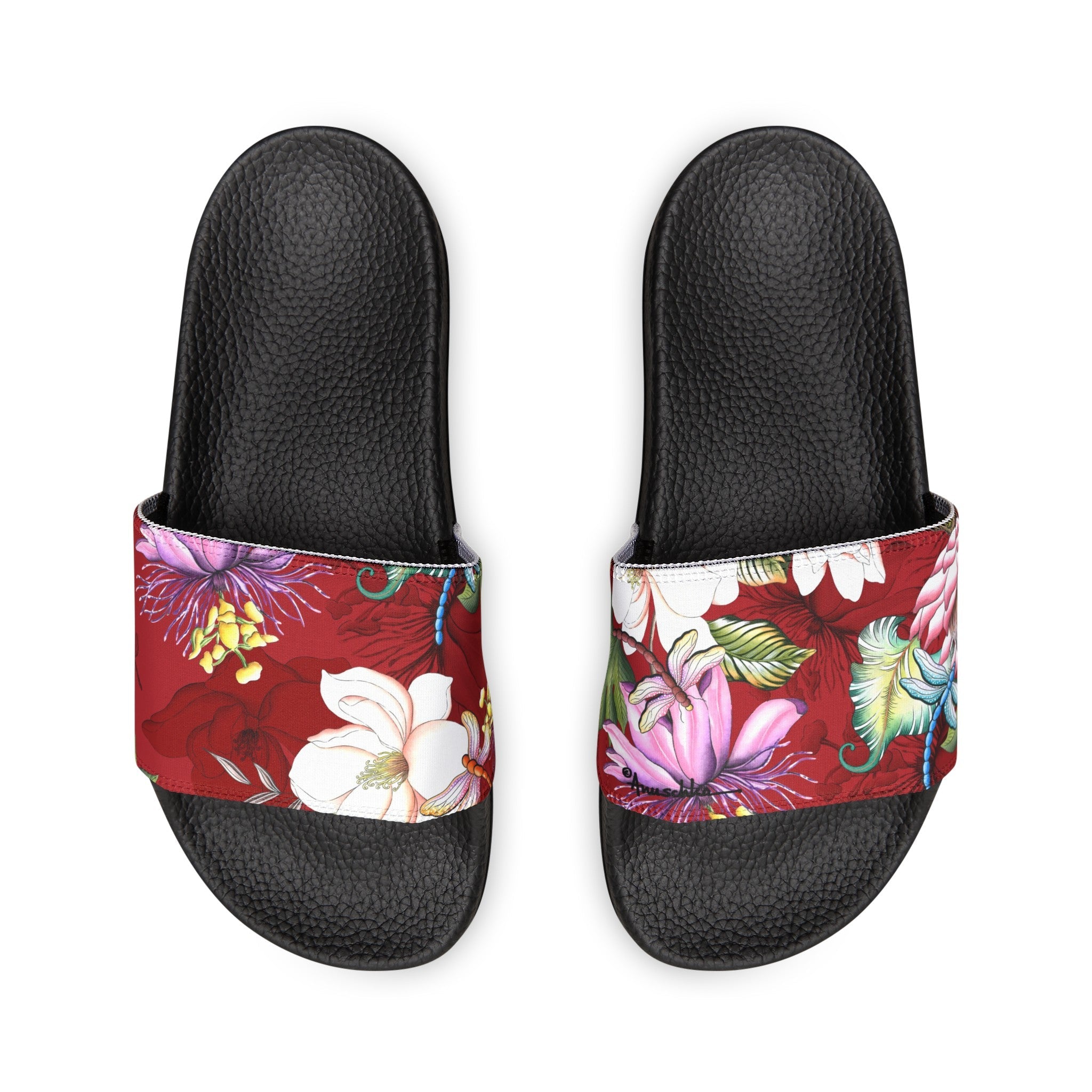Crimson Garden Slide Sandals