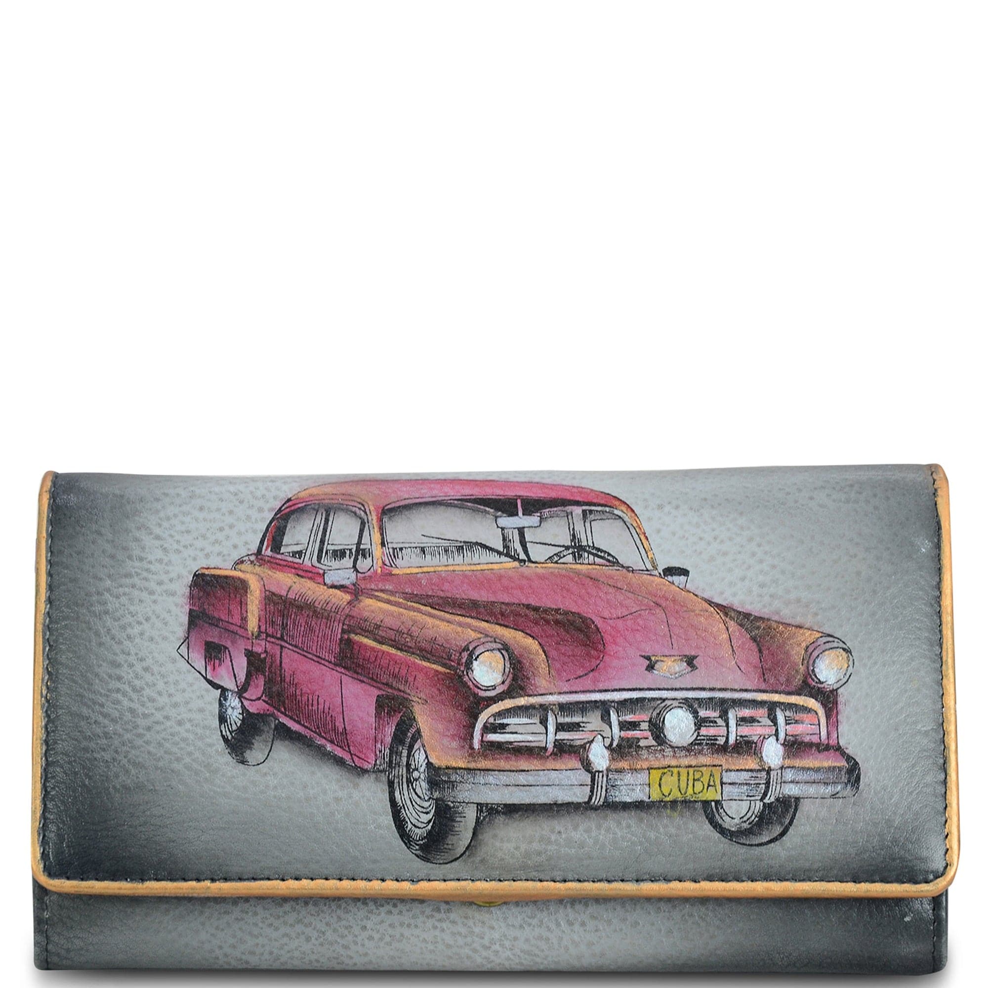 Vintage Car Accordion Flap Wallet - 1112