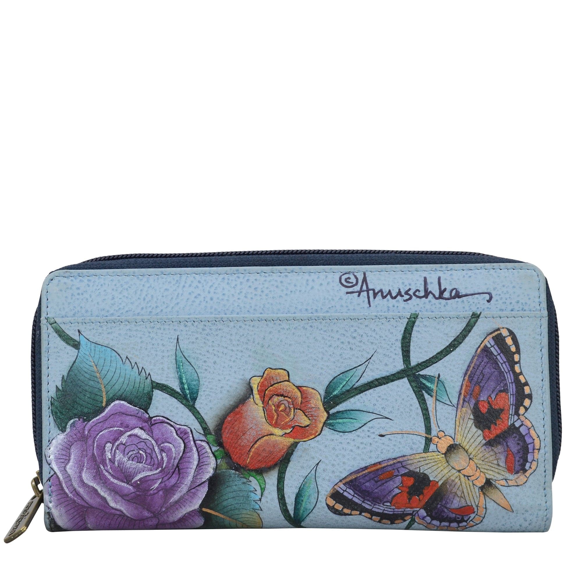 Zip Around Clutch Wallet With Front Organizer - 1120