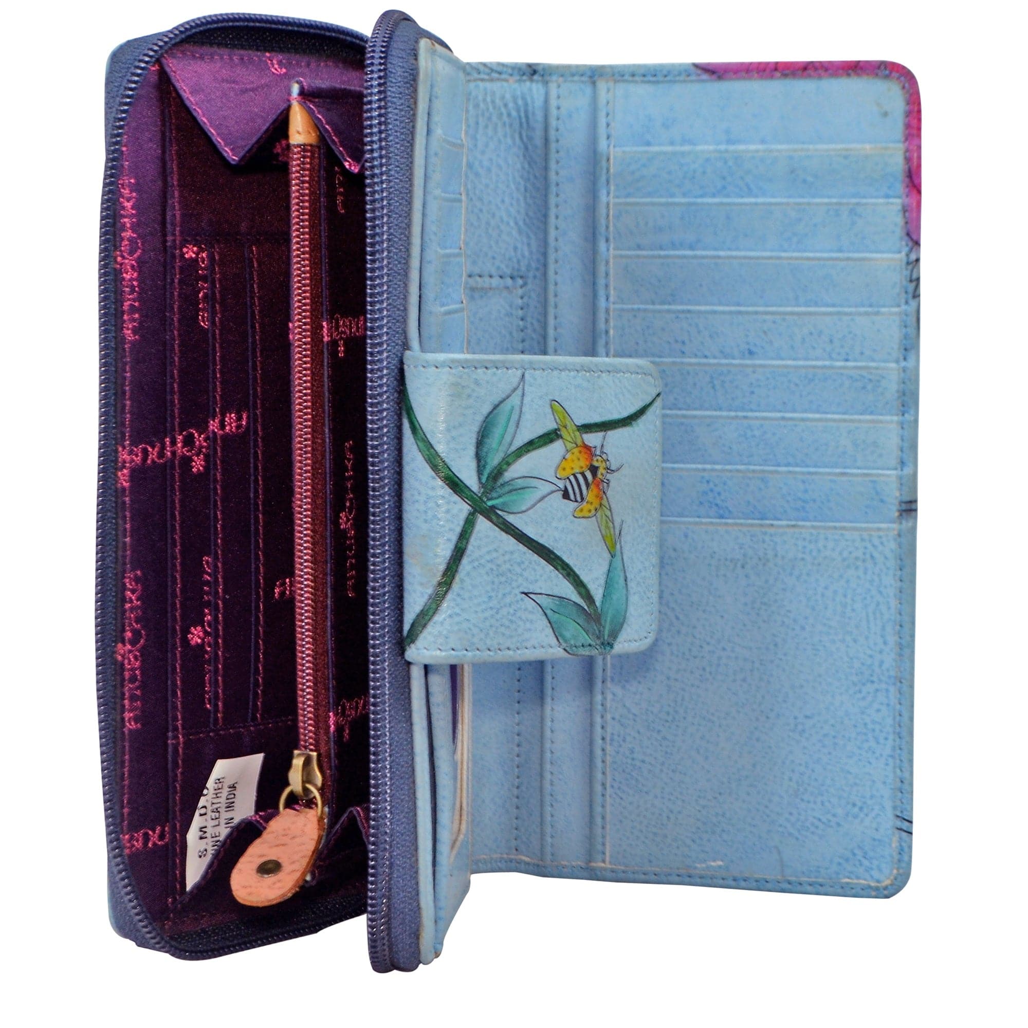 Zip Around Clutch Wallet With Front Organizer - 1120