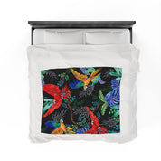 Rainforest Beauties Velveteen Plush Blanket