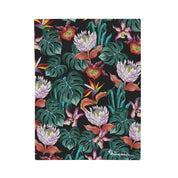 Island Escape Black Velveteen Plush Blanket