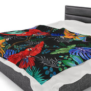 Rainforest Beauties Velveteen Plush Blanket