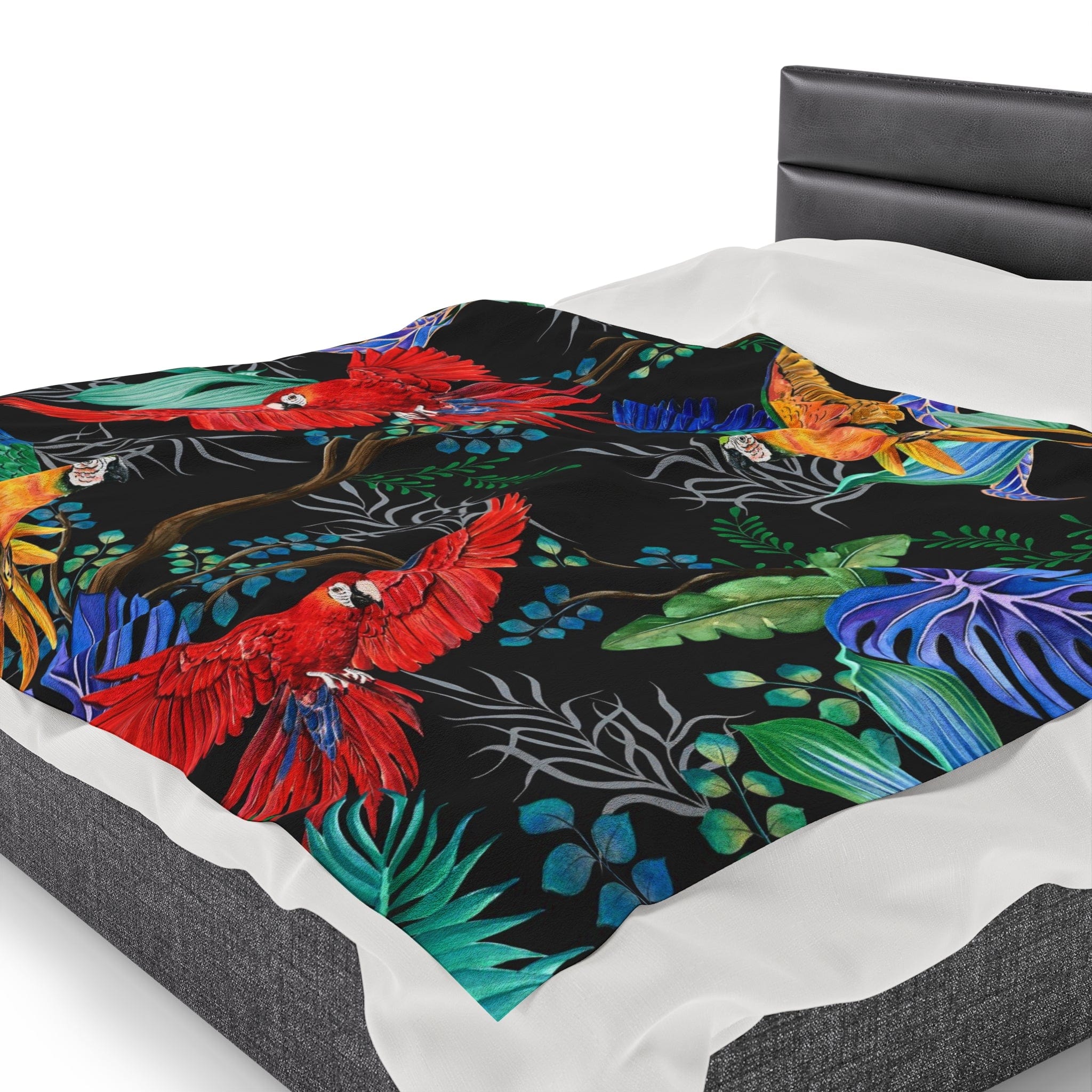 Rainforest Beauties Velveteen Plush Blanket