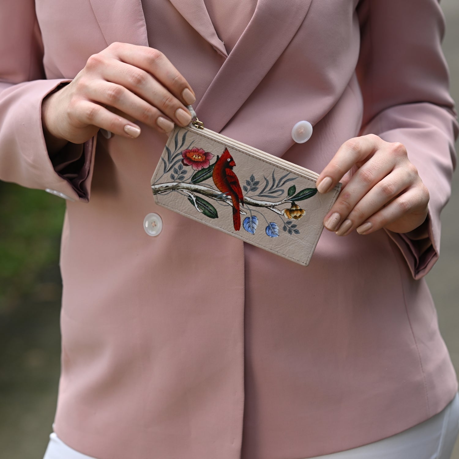 RFID Blocking Card Case with Coin Pouch - 1140