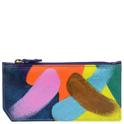 Painterly Palette RFID Blocking Card Case with Coin Pouch - 1140