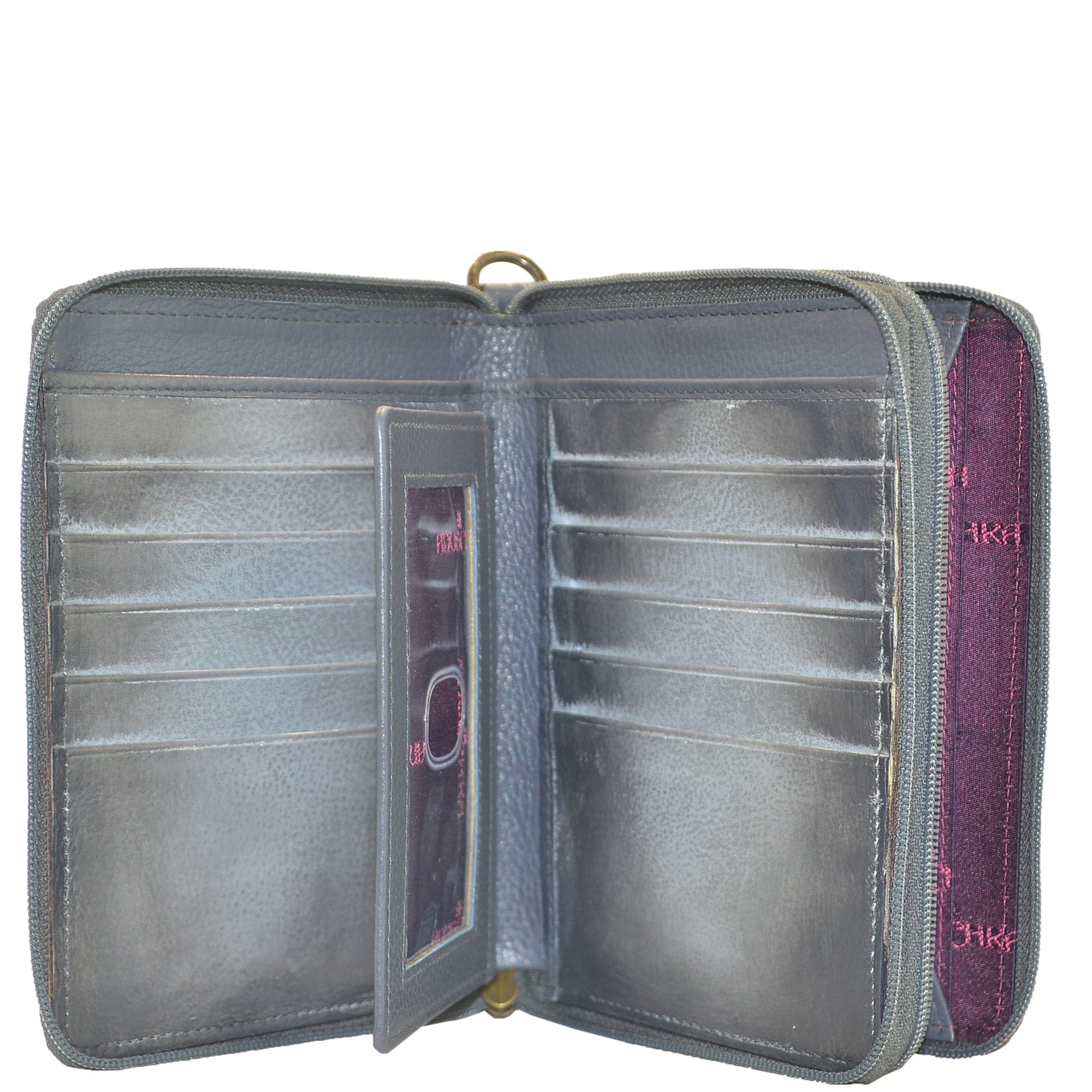 Zip Around Organizer RFID Clutch Wallet - 1143
