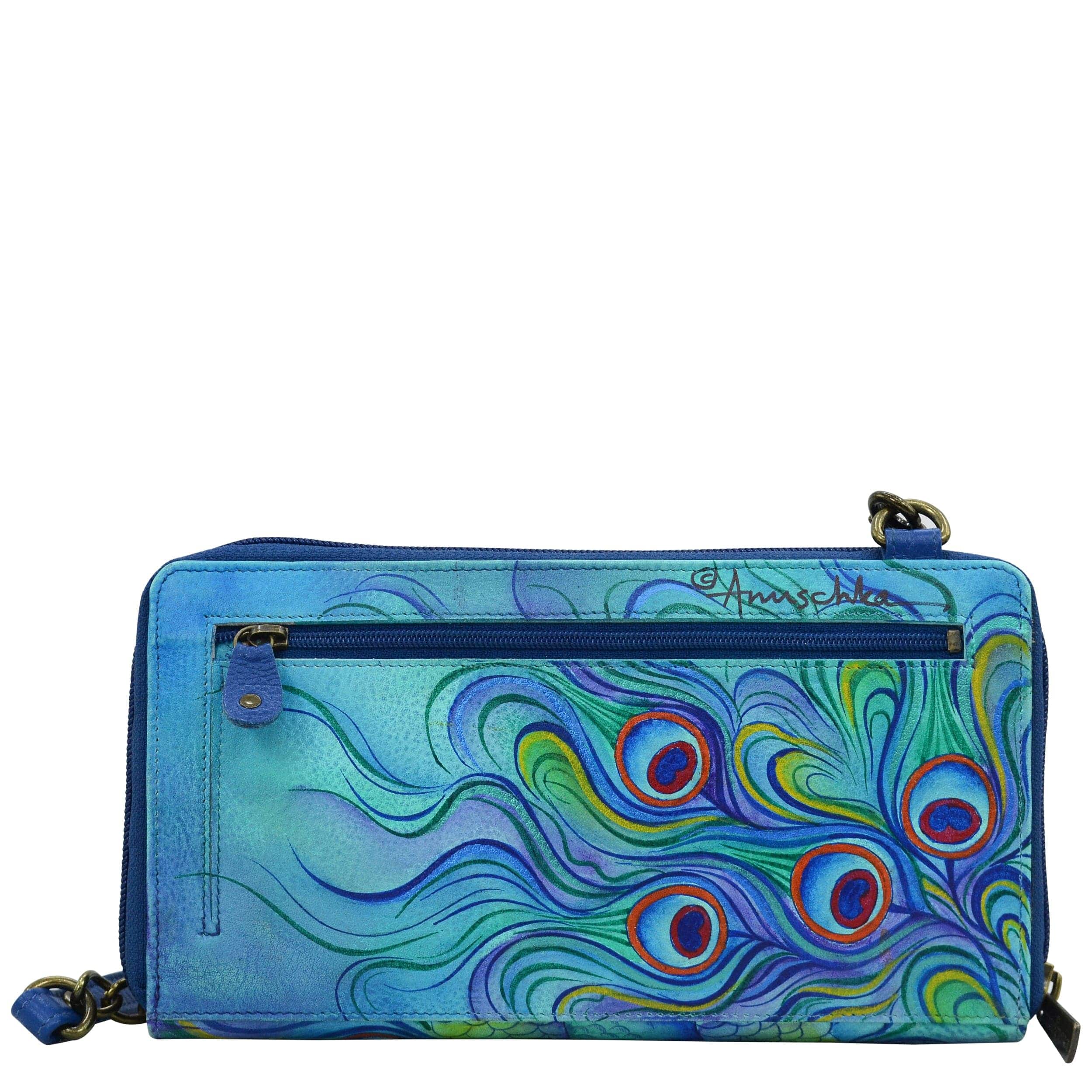 Zip Around RFID Crossbody Clutch - 1144