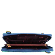 Zip Around RFID Crossbody Clutch - 1144