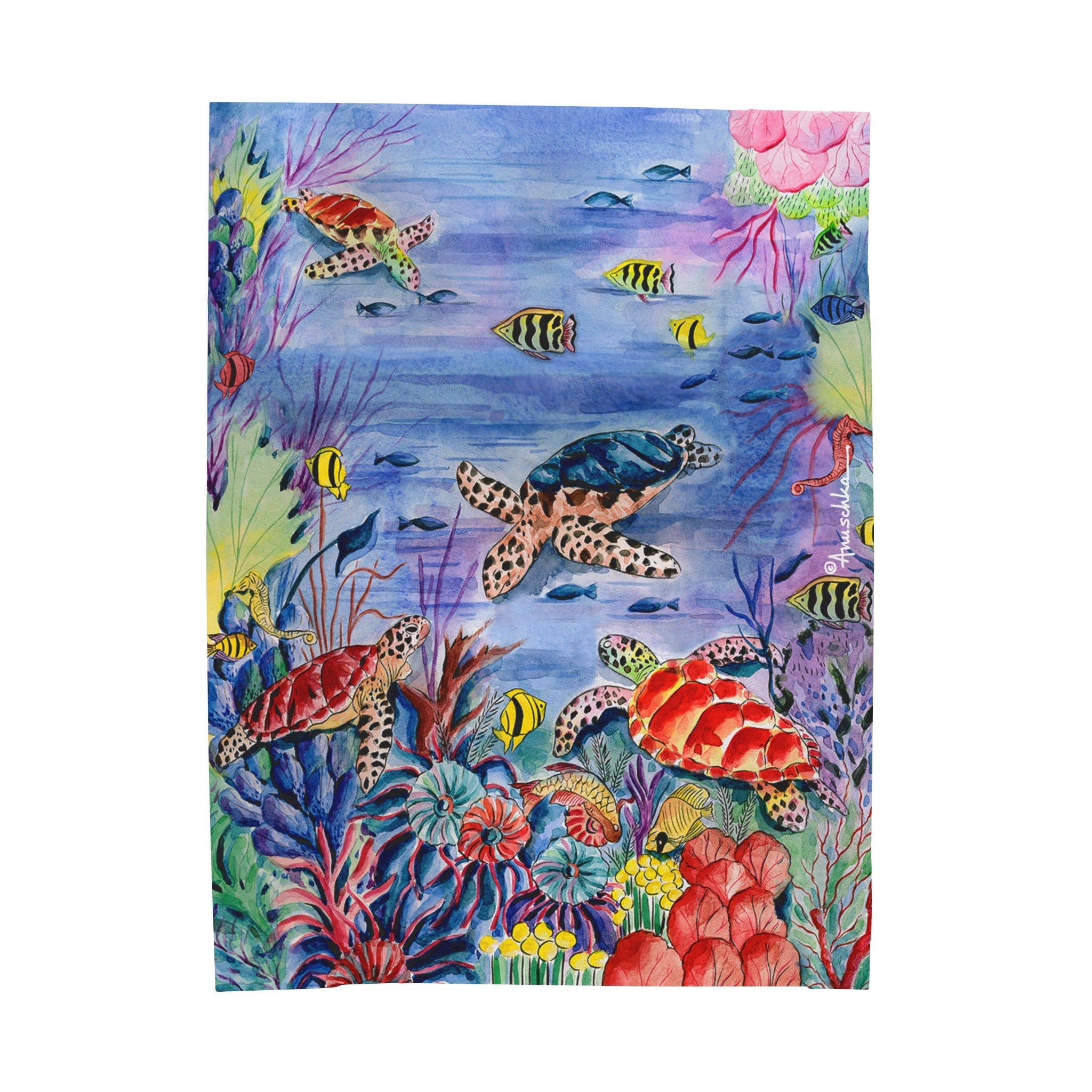 Ocean Treasures Velveteen Plush Blanket