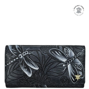 Tooled Dragonfly Meadow Pewter Three Fold Wallet - 1150