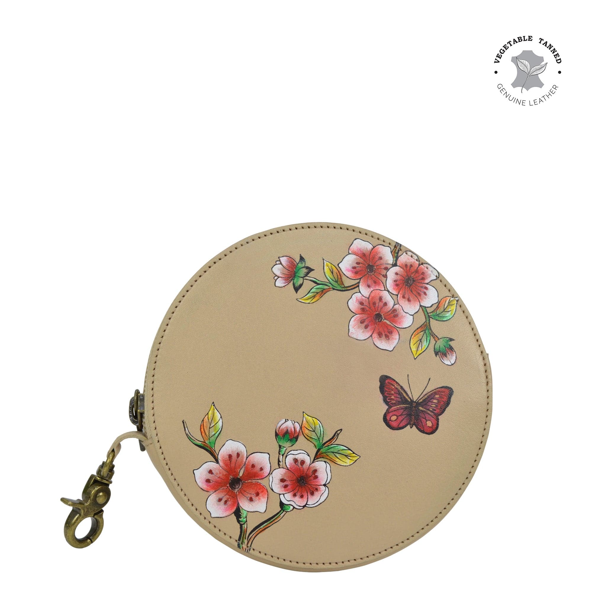 Flower Garden Almond Round Coin Purse - 1175