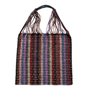 Anuschka style 12006, Hand Woven Totes from Oaxaca, Mexico. These vibrant striped tote bags are handwoven on traditional looms in Oaxaca, Mexico.