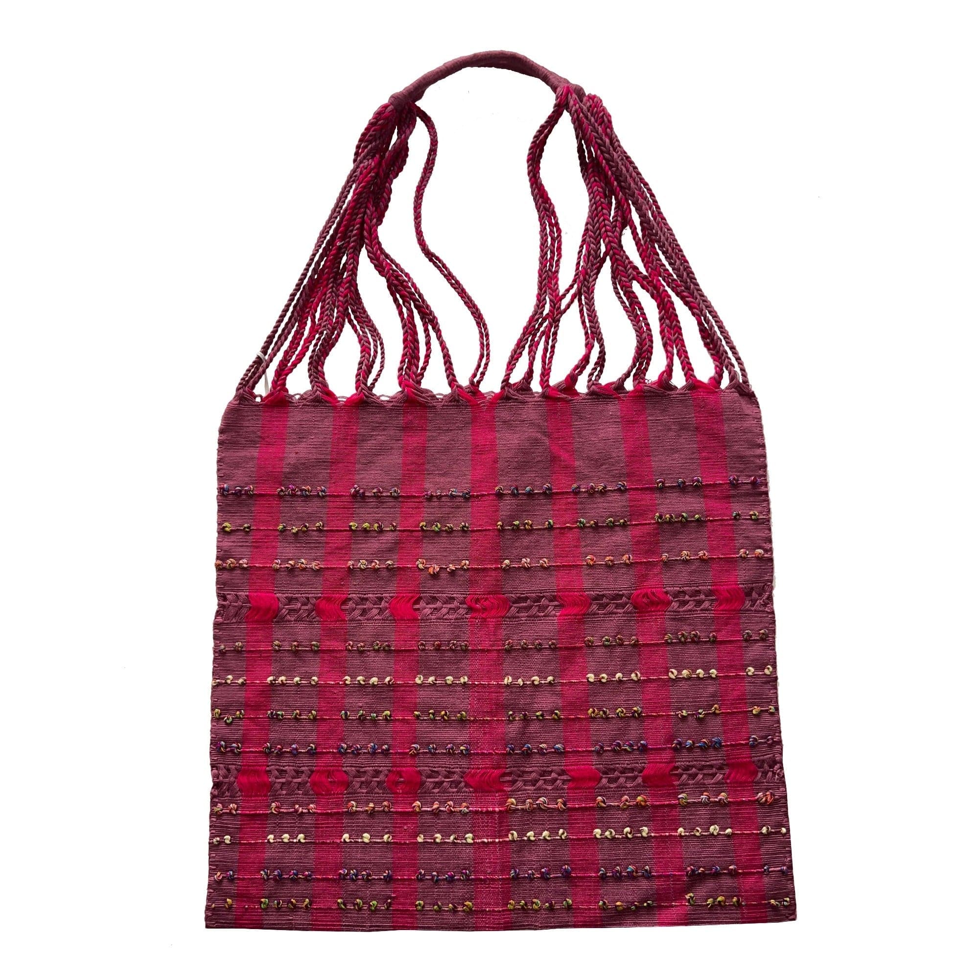 Anuschka style 12006, Hand Woven Totes from Oaxaca, Mexico. These vibrant striped tote bags are handwoven on traditional looms in Oaxaca, Mexico.