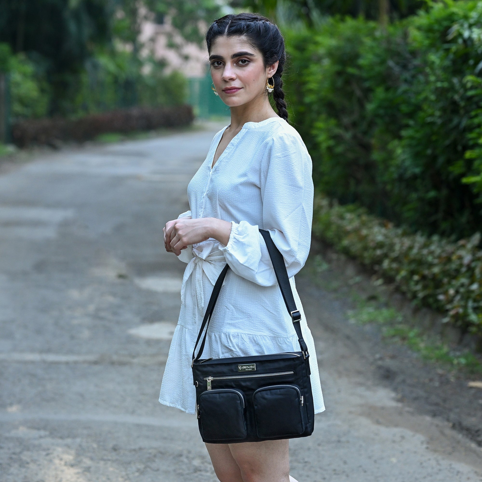 Wanderlust Luxe Fabric Crossbody Bag-12022