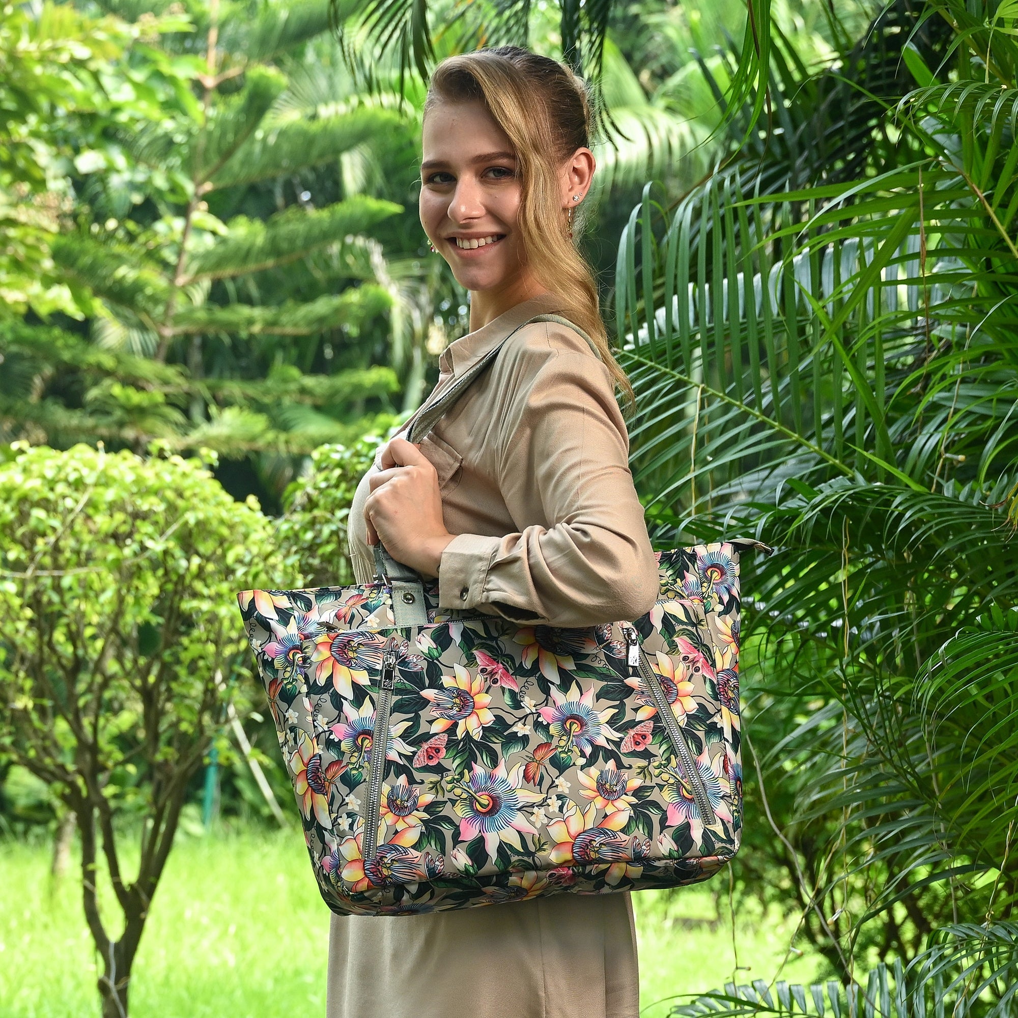 Wanderlust Luxe Fabric Tote-12025