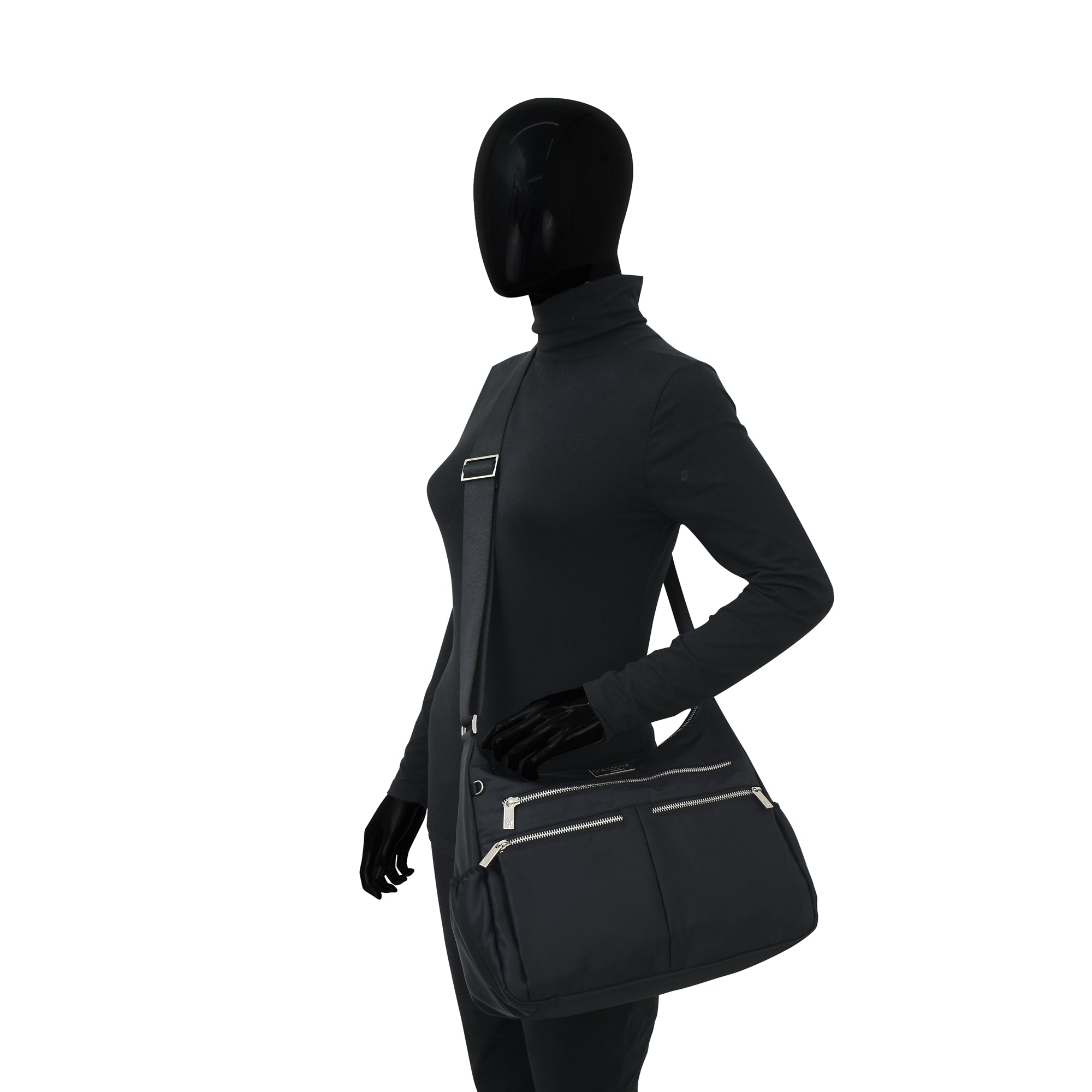 Wanderlust Luxe Fabric Crossbody Hobo -12030