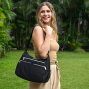 Wanderlust Luxe Fabric Crossbody Hobo -12030