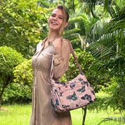 Wanderlust Luxe Fabric Crossbody Hobo -12030