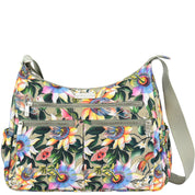 Wanderlust Luxe Fabric Crossbody Hobo -12030