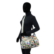 Wanderlust Luxe Fabric Crossbody Hobo -12030