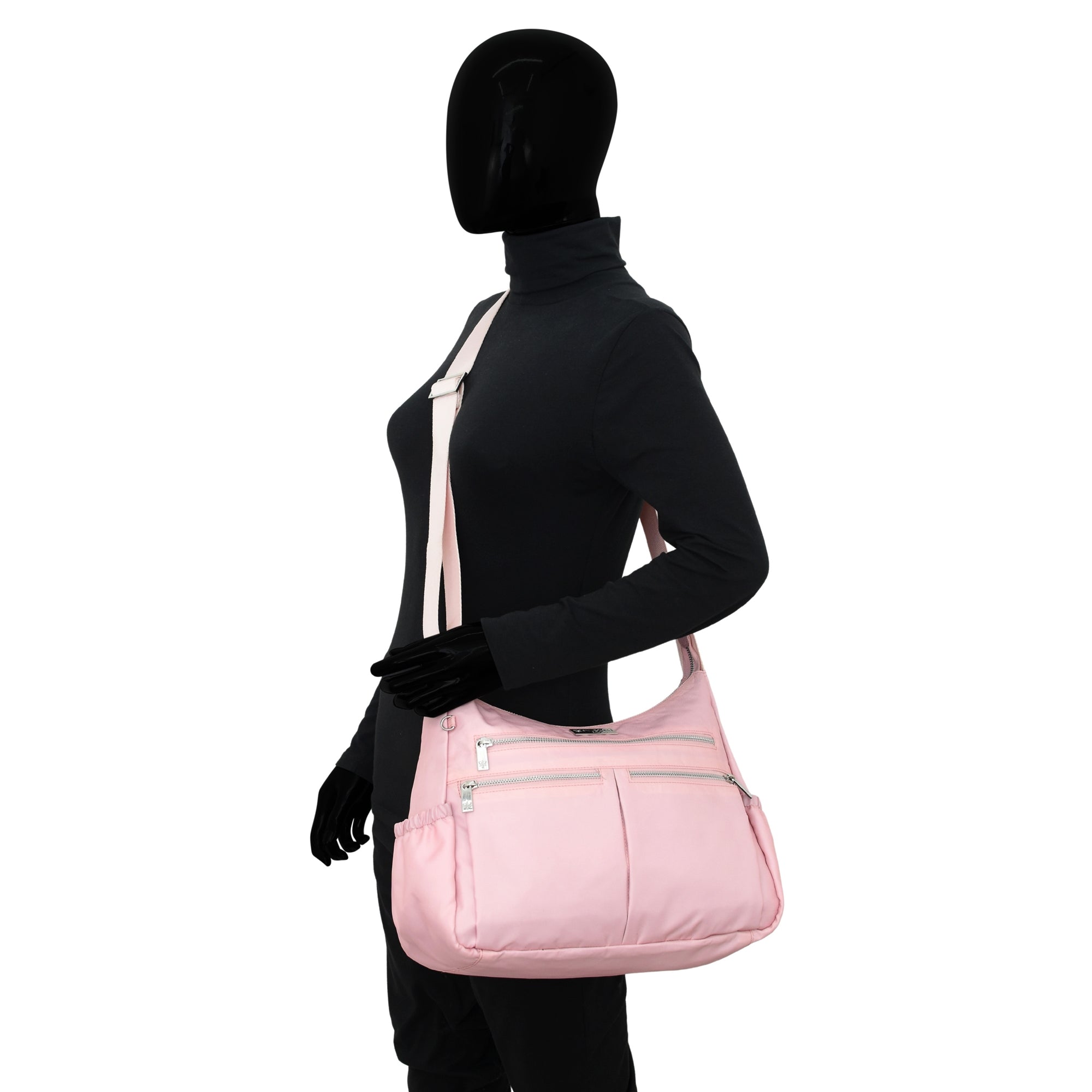 Wanderlust Luxe Fabric Crossbody Hobo -12030