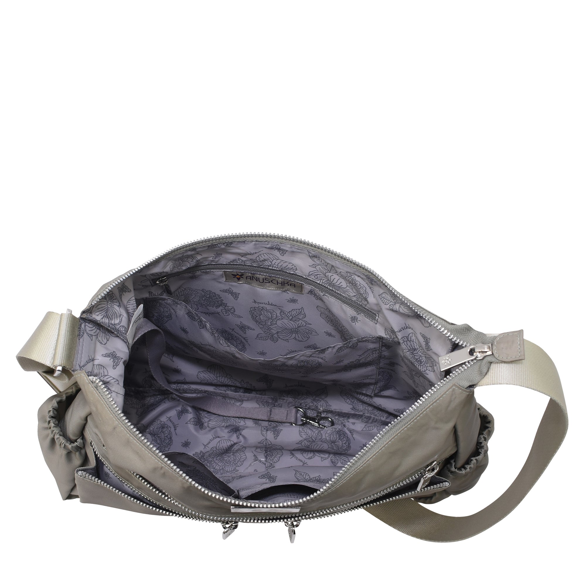 Wanderlust Luxe Fabric Crossbody Hobo -12030