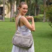 Wanderlust Luxe Fabric Crossbody Hobo -12030