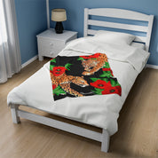 Enigmatic Leopard Velveteen Plush Blanket