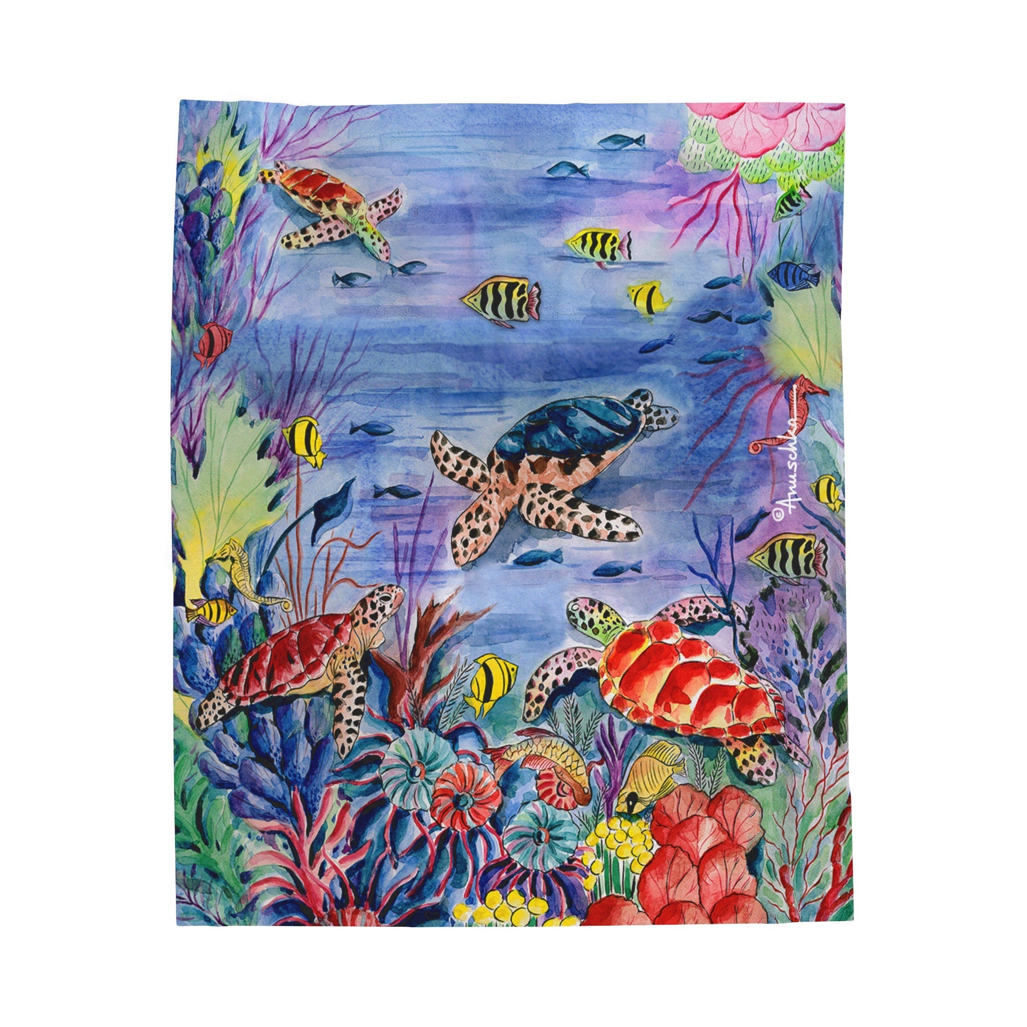 Ocean Treasures Velveteen Plush Blanket