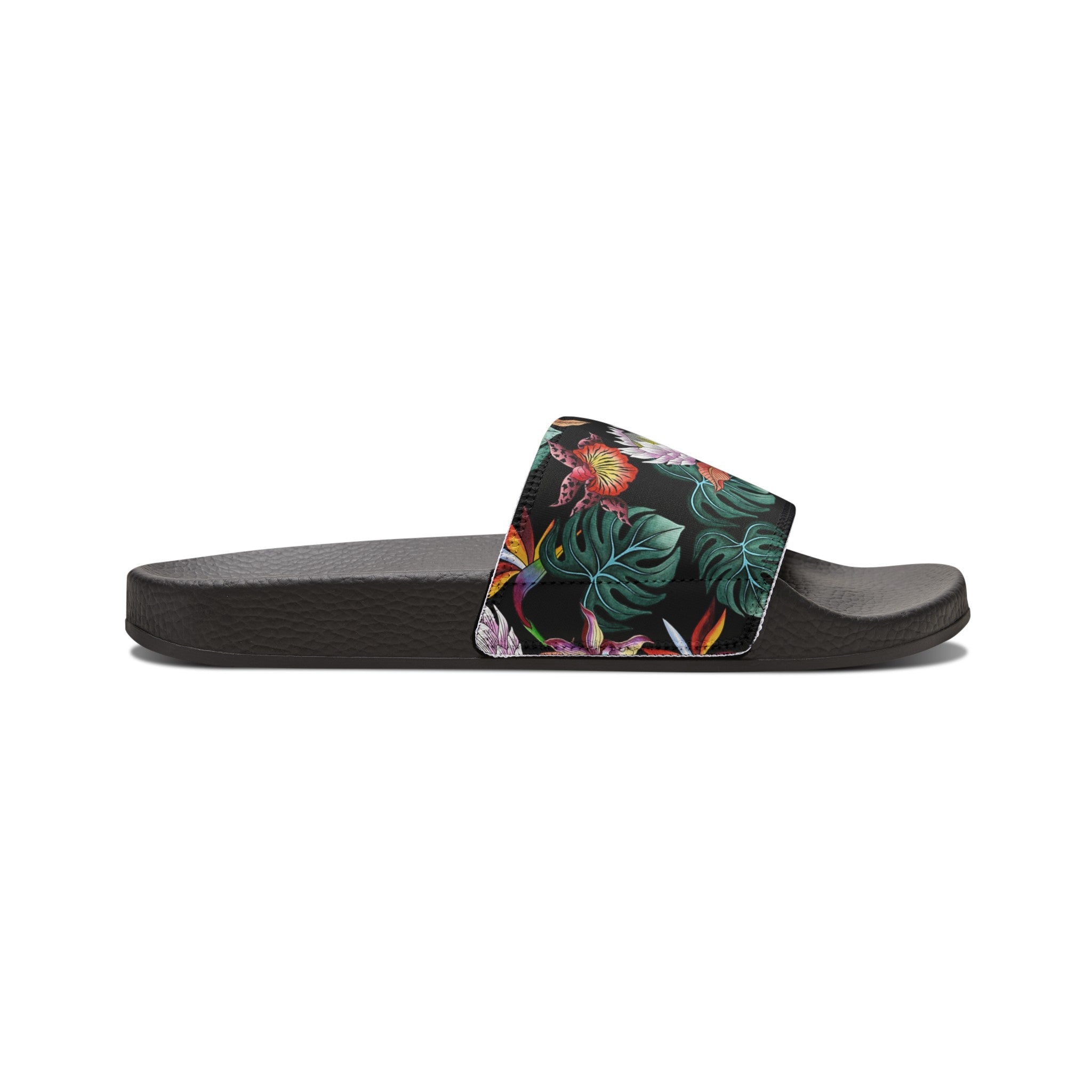 Island Escape Black Slide Sandals