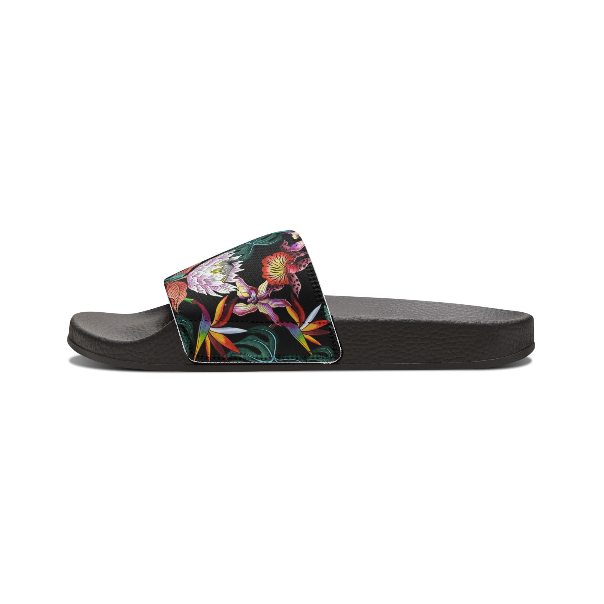 Island Escape Black Slide Sandals