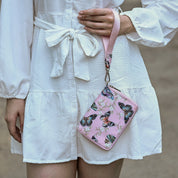 Wanderlust Luxe Fabric Passport Organizer Wristlet-13011