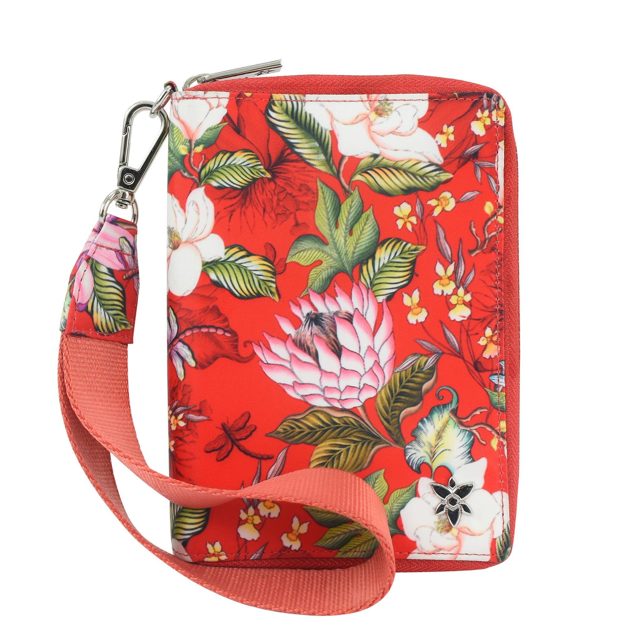 Wanderlust Luxe Fabric Passport Organizer Wristlet-13011