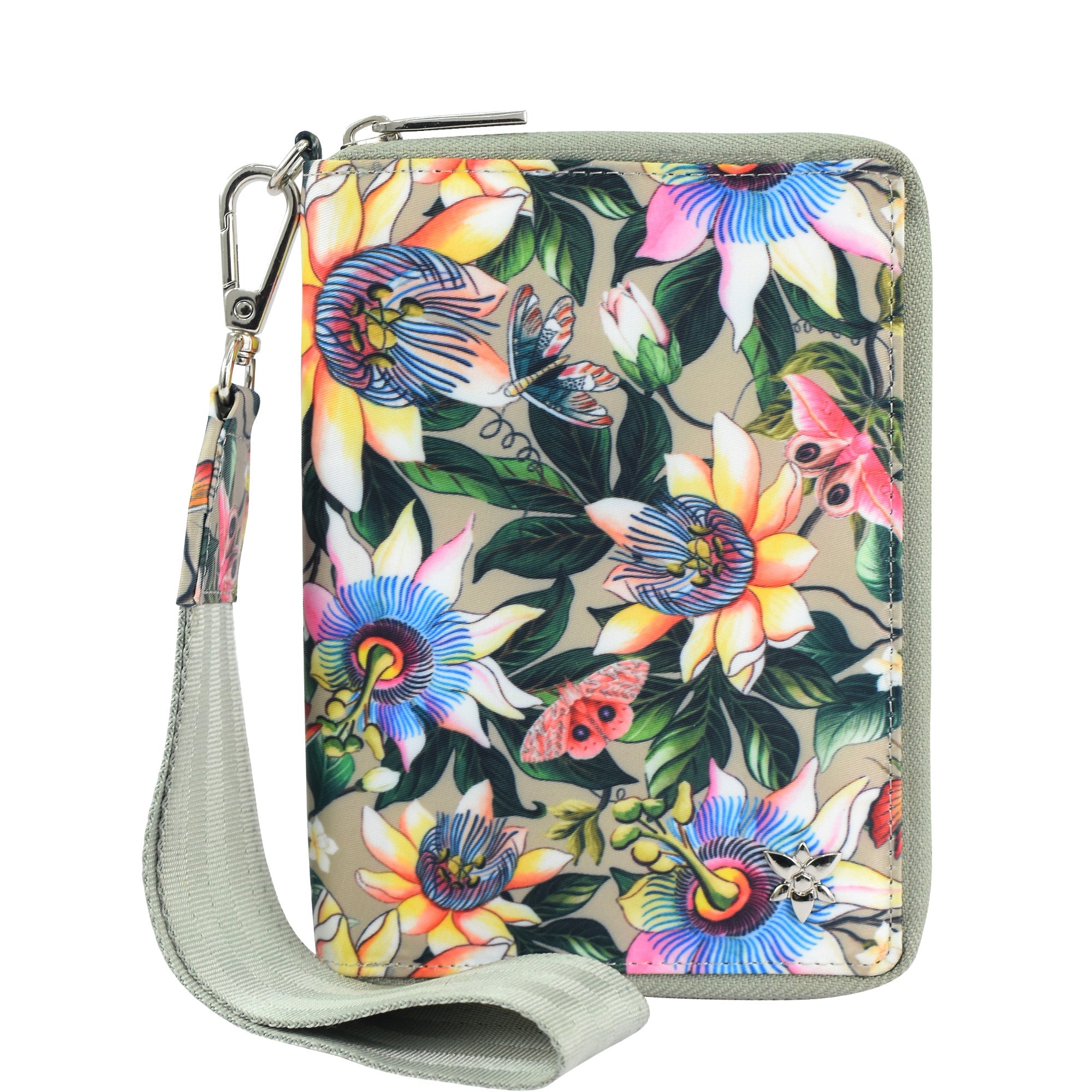 Wanderlust Luxe Fabric Passport Organizer Wristlet-13011