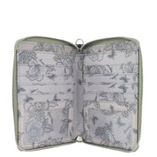 Wanderlust Luxe Fabric Passport Organizer Wristlet-13011