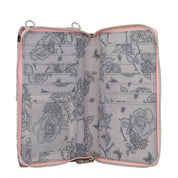 Wanderlust Luxe Fabric Phone Organizer Wallet -13012