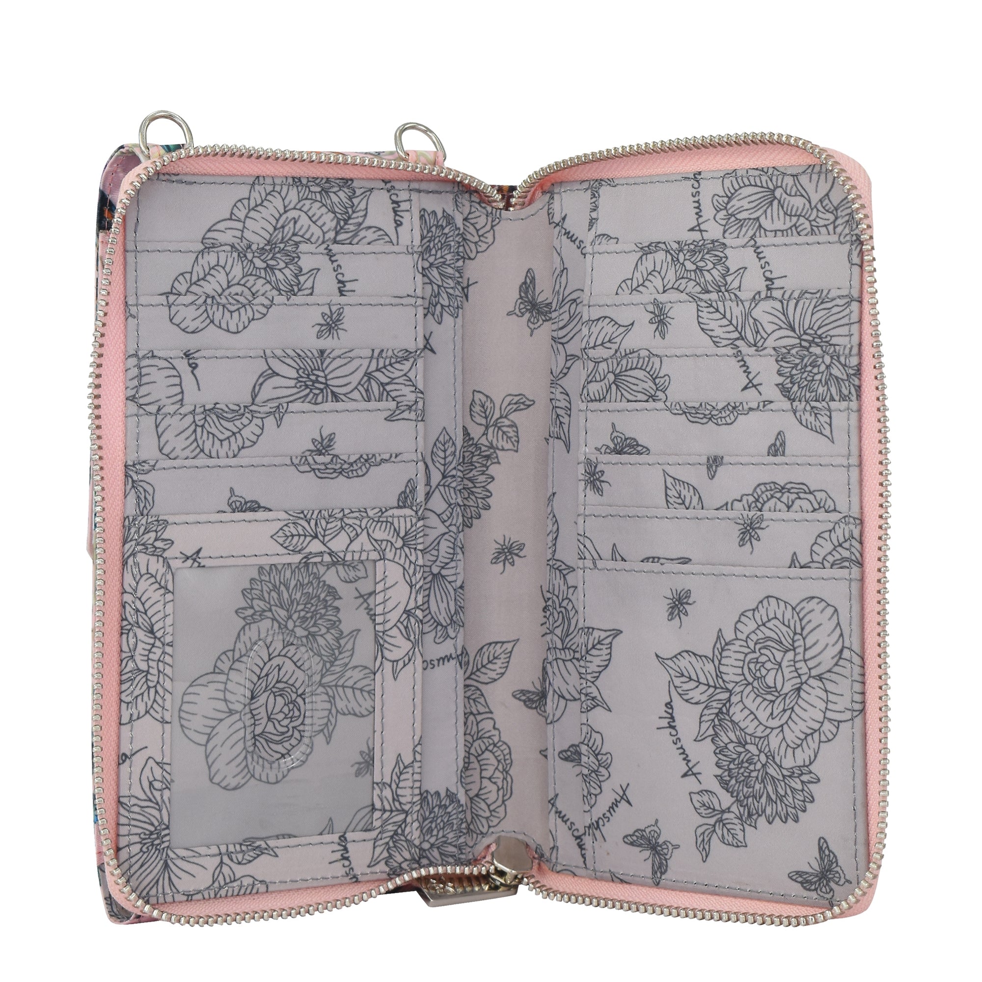 Wanderlust Luxe Fabric Phone Organizer Wallet -13012