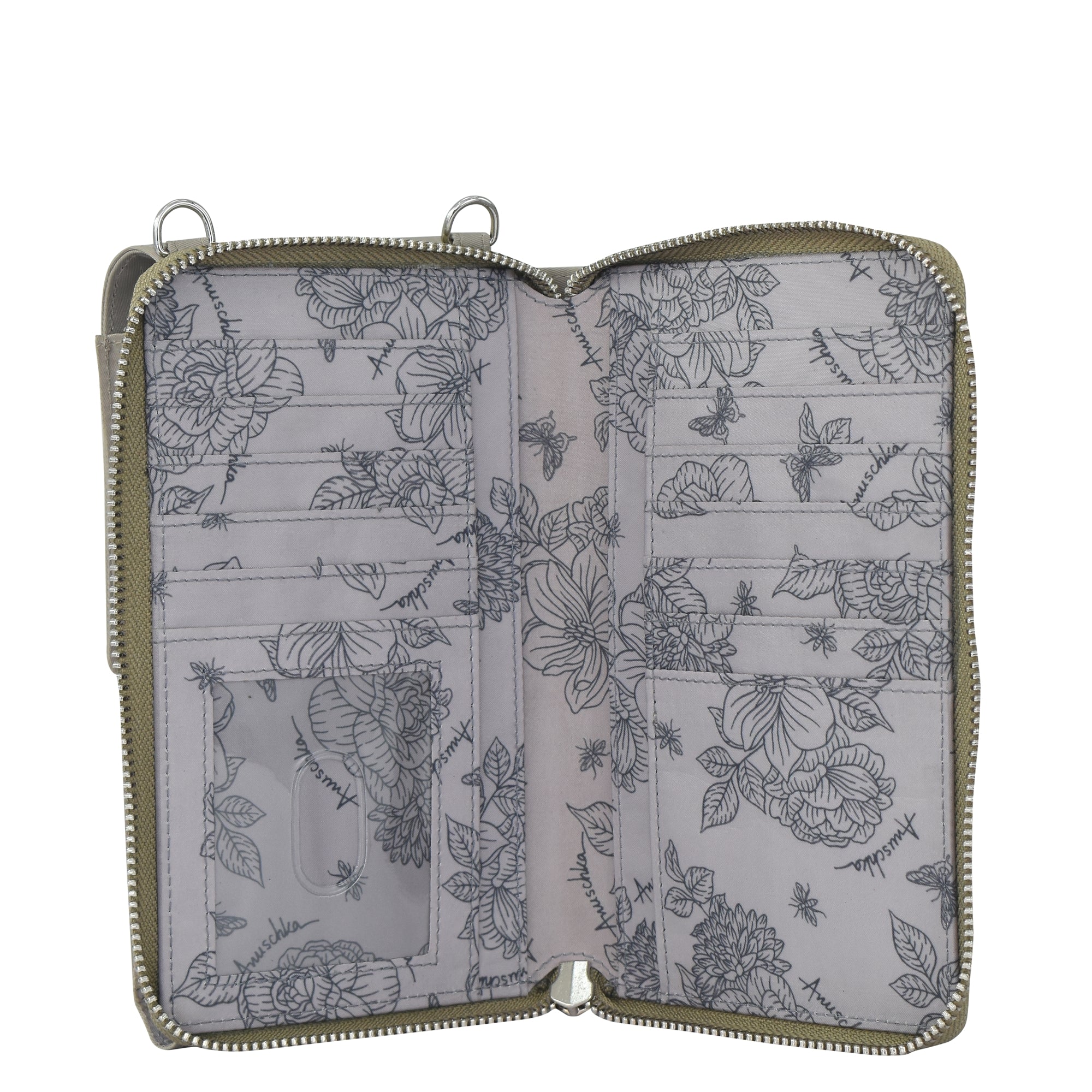 Wanderlust Luxe Fabric Phone Organizer Wallet -13012