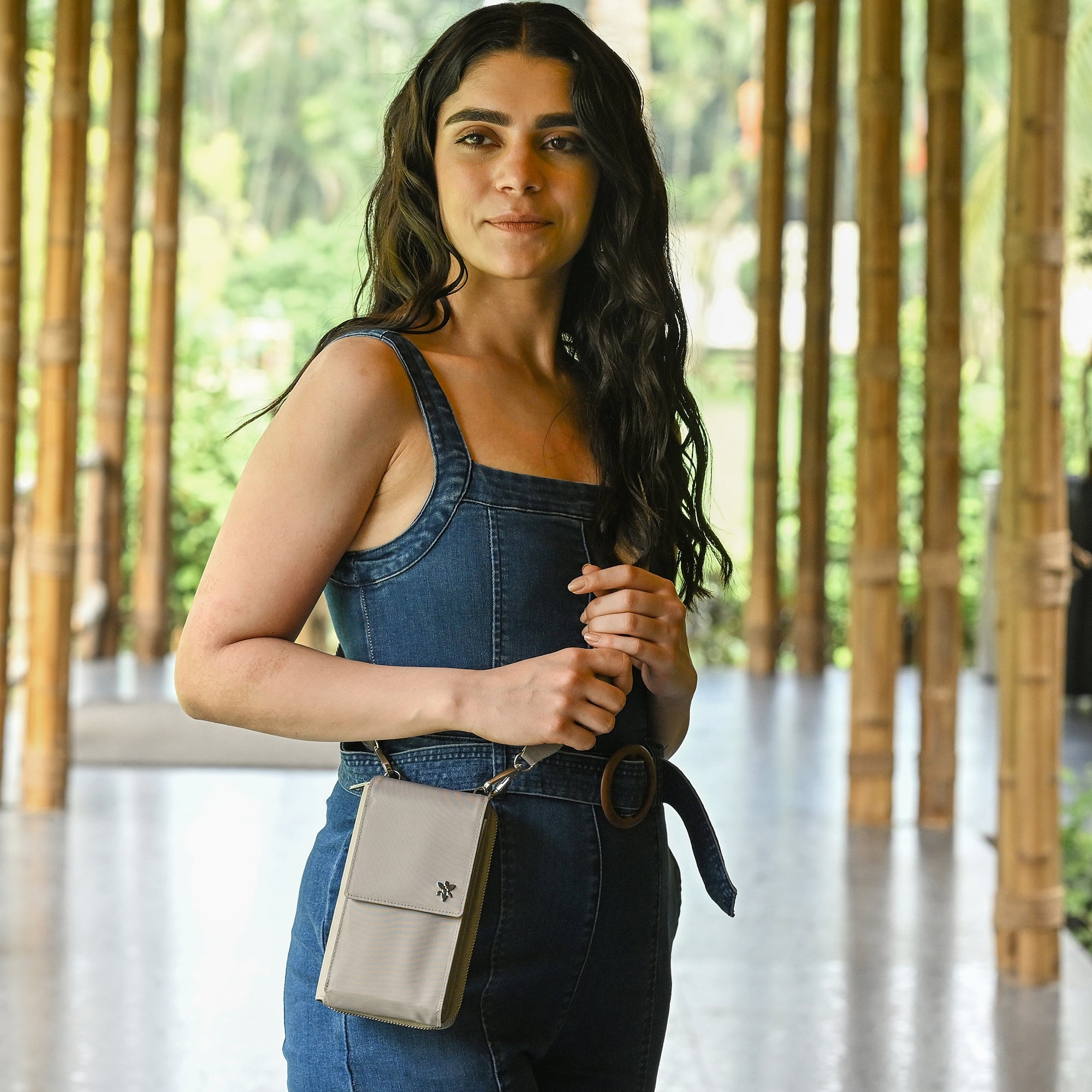 Wanderlust Luxe Fabric Phone Organizer Wallet -13012