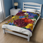 Dreamy Floral Velveteen Plush Blanket