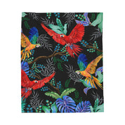 Rainforest Beauties Velveteen Plush Blanket