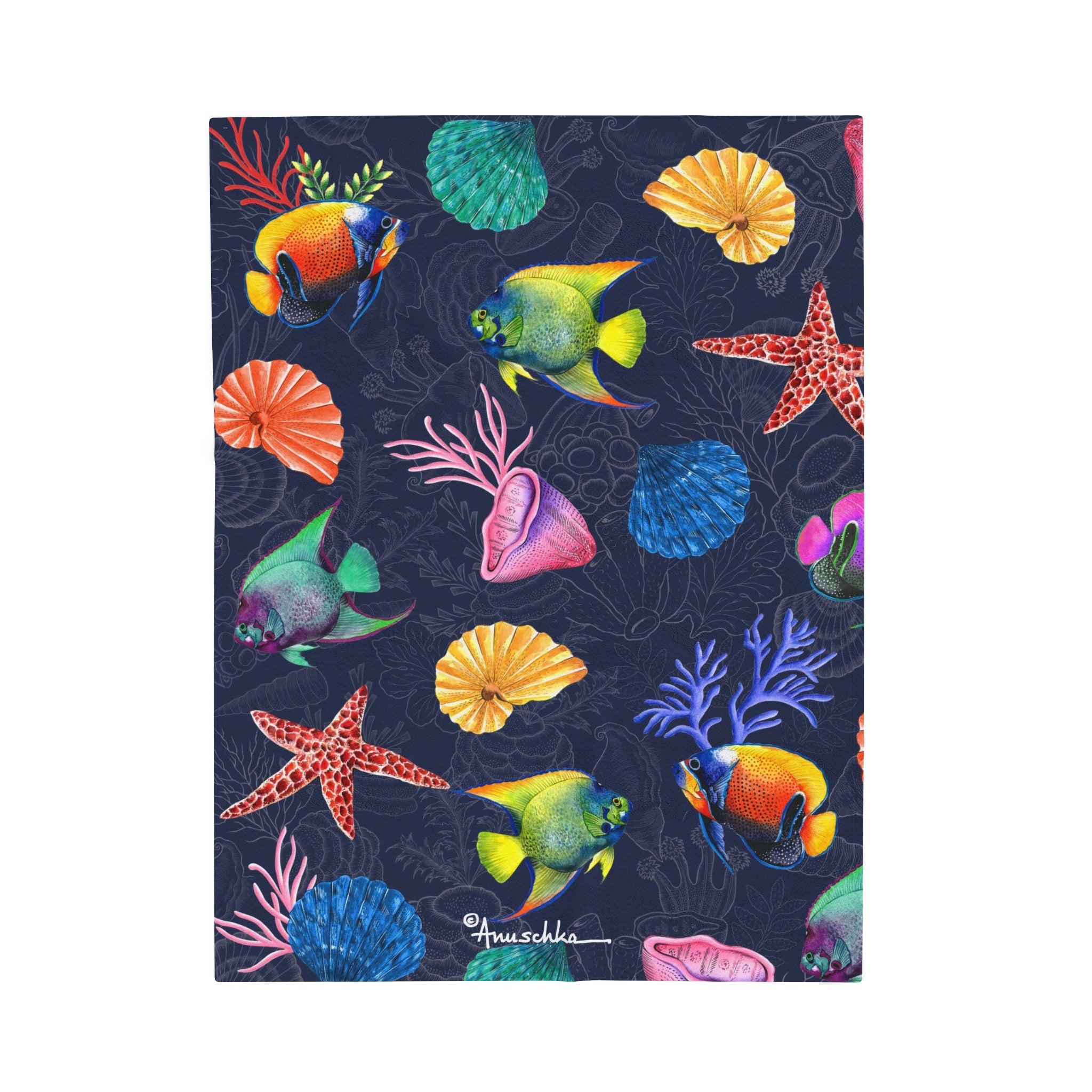 Mystical Reef Velveteen Plush Blanket