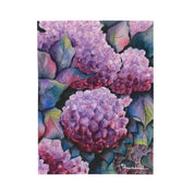 Hypnotic Hydrangeas Velveteen Plush Blanket