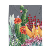 Desert Garden Velveteen Plush Blanket