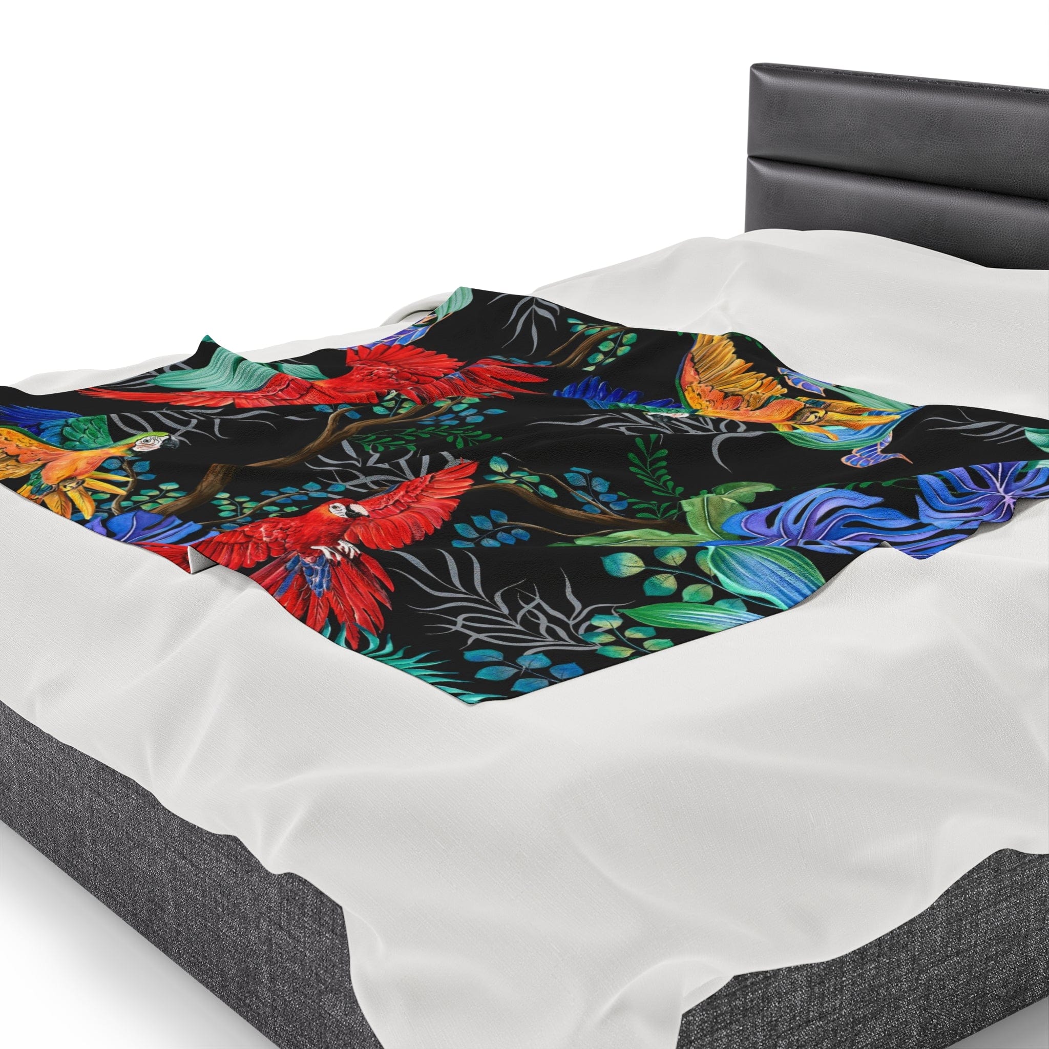 Rainforest Beauties Velveteen Plush Blanket