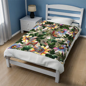 Floral Passion Velveteen Plush Blanket