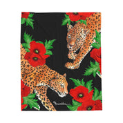 Enigmatic Leopard Velveteen Plush Blanket